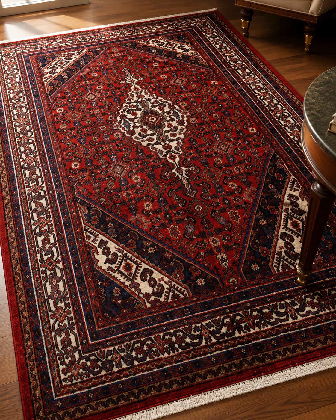 10'3" x 6'8" Handmade Persian Wool Rug wool texture and pattern detail