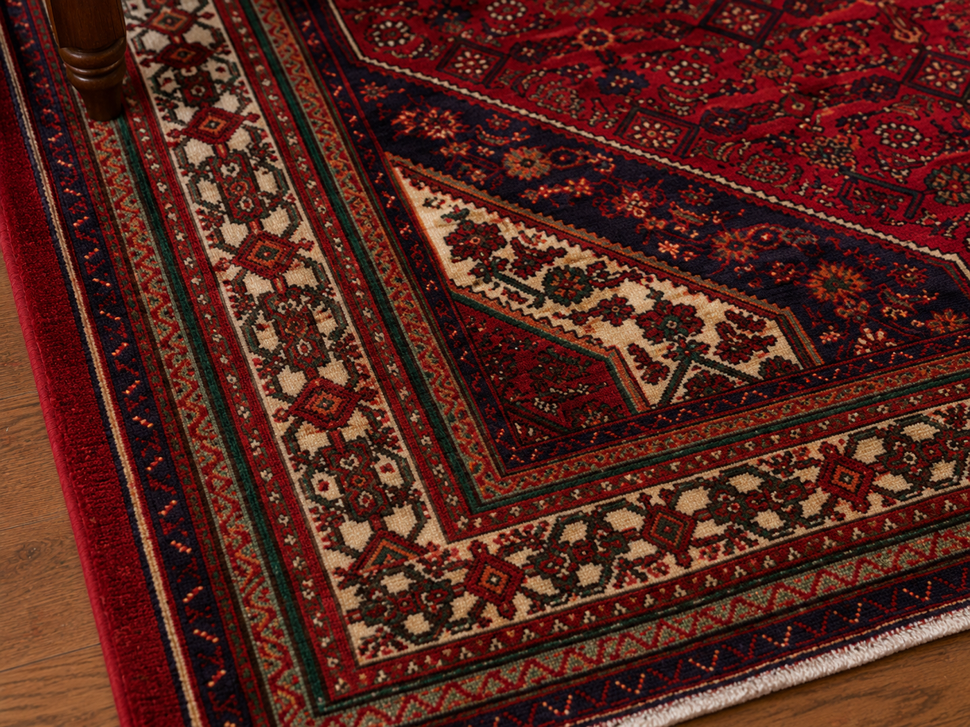 9'8" x 6'10" Handmade Persian Wool Rug wool texture and pattern detail