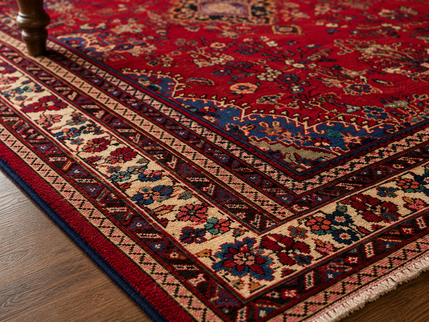 9'11" x 6'9" Handmade Persian Wool Rug wool texture and pattern detail