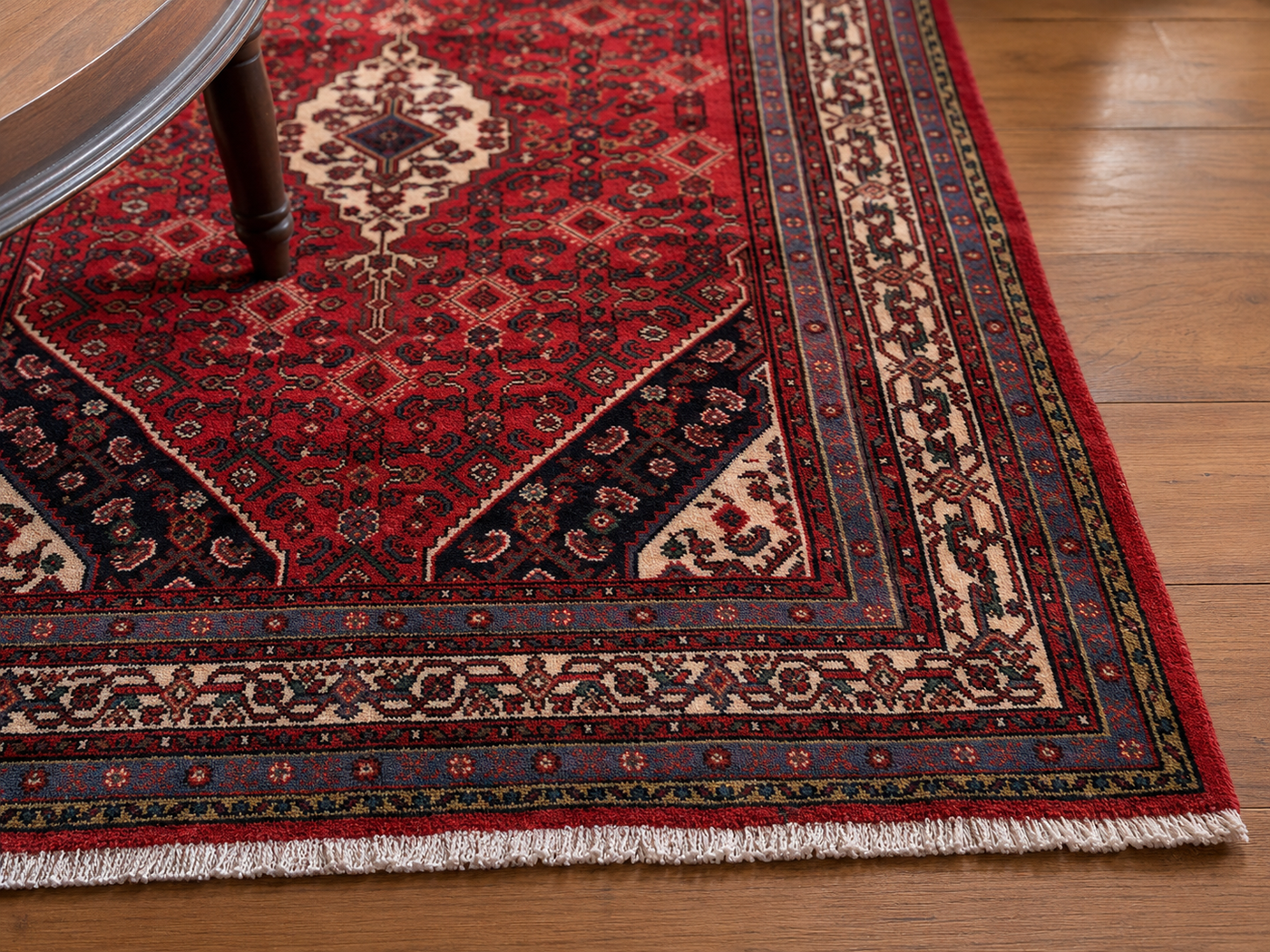 9'10" x 6'11" Handmade Persian Wool Rug wool texture and pattern detail