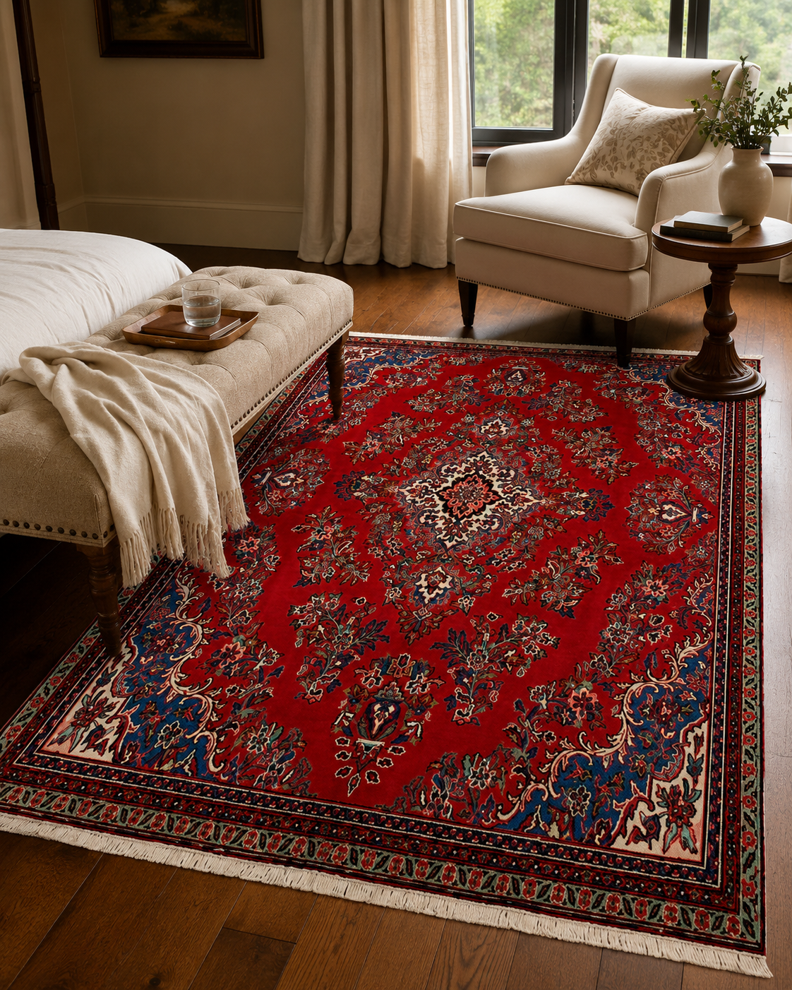 10'2" x 7'0" Handmade Persian Wool Rug room styling example