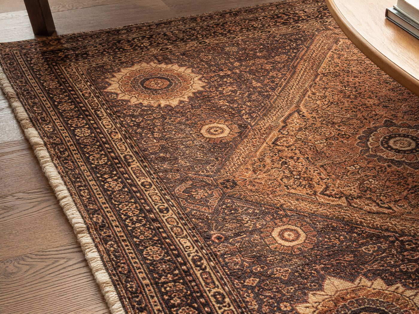 10'3" x 6'9" Handmade Persian Wool Rug wool texture and pattern detail