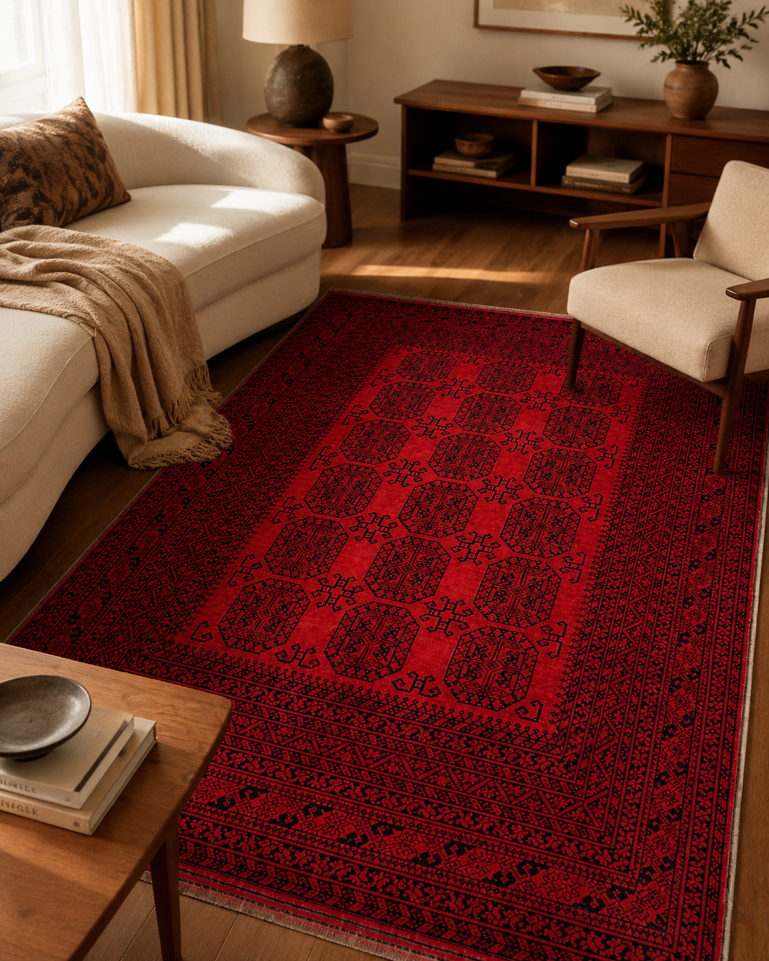9'7" x 6'9" Handmade Persian Wool Rug room styling example