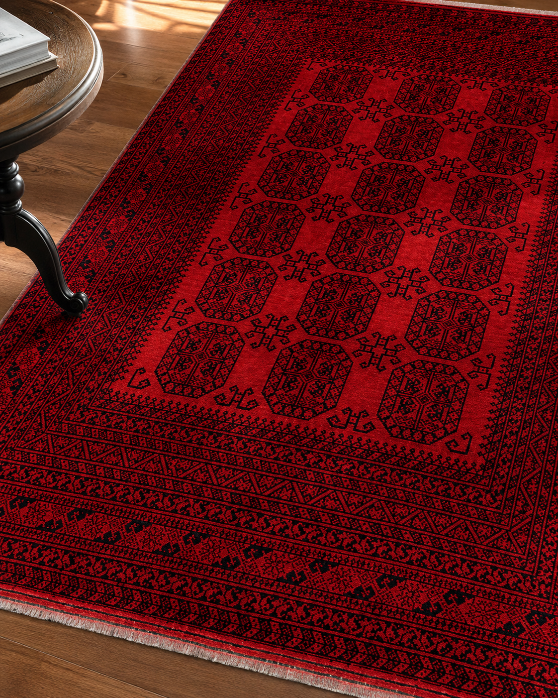 9'7" x 6'9" Handmade Persian Wool Rug wool texture and pattern detail