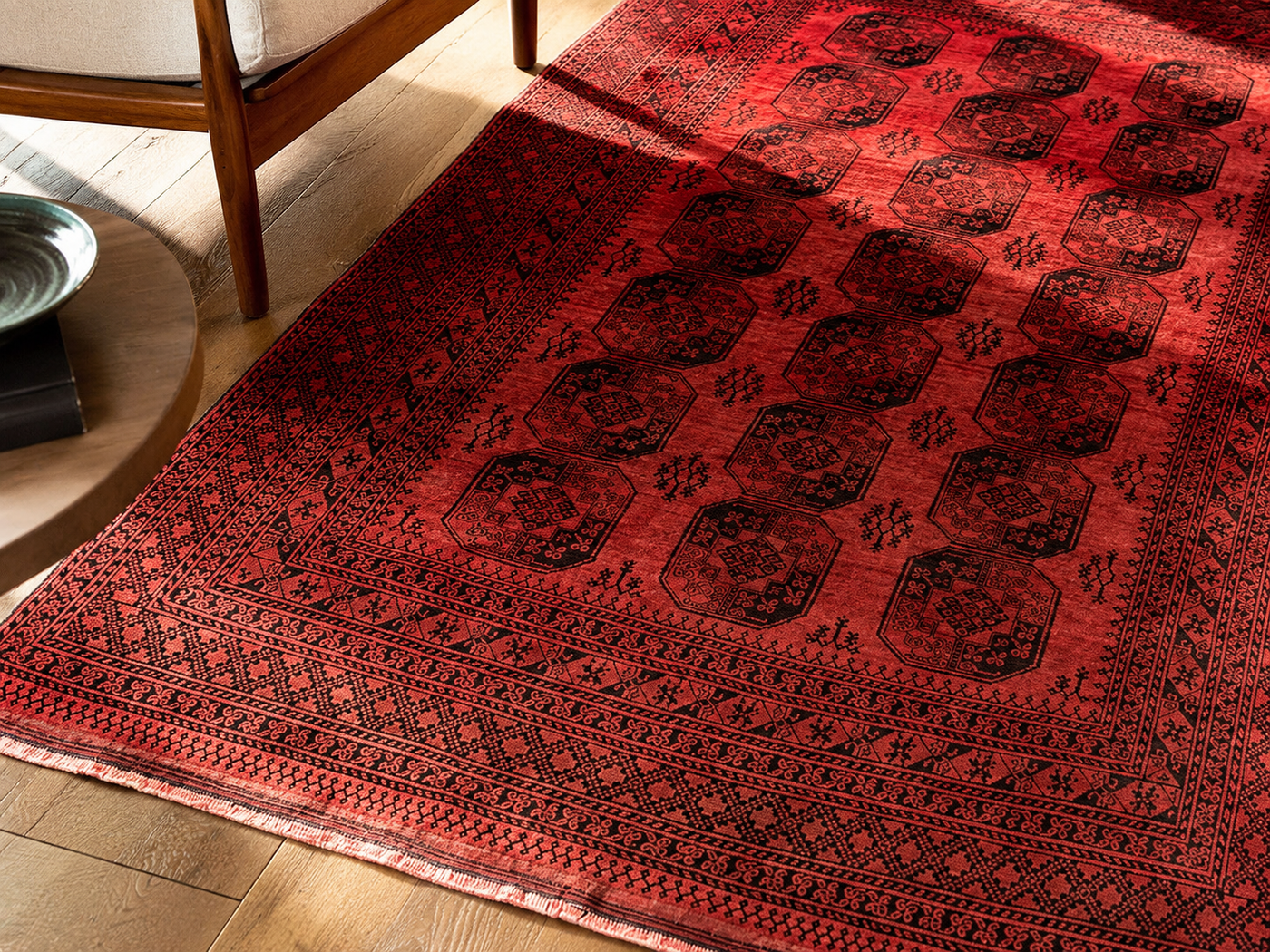 9'10" x 7'1" Handmade Persian Wool Rug wool texture and pattern detail