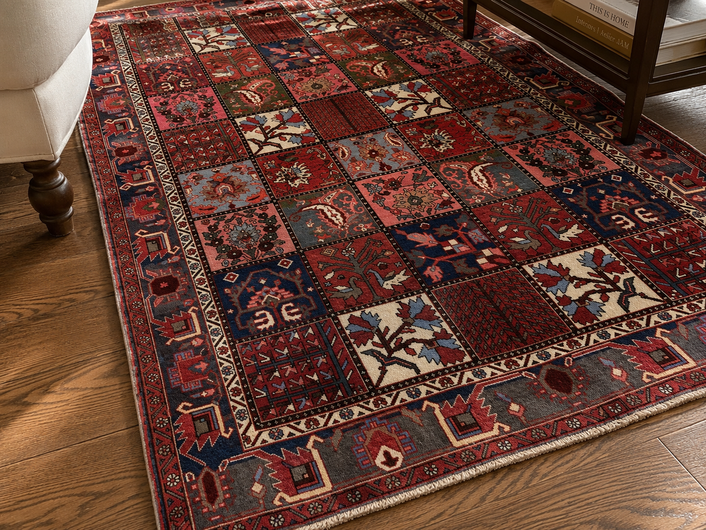 10'1" x 7'0" Handmade Persian Wool Rug wool texture and pattern detail