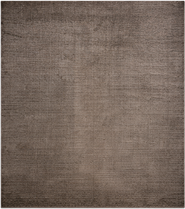 Hand-Loomed Bamboo Silk Rug – Solid Brown – 8' x 10'