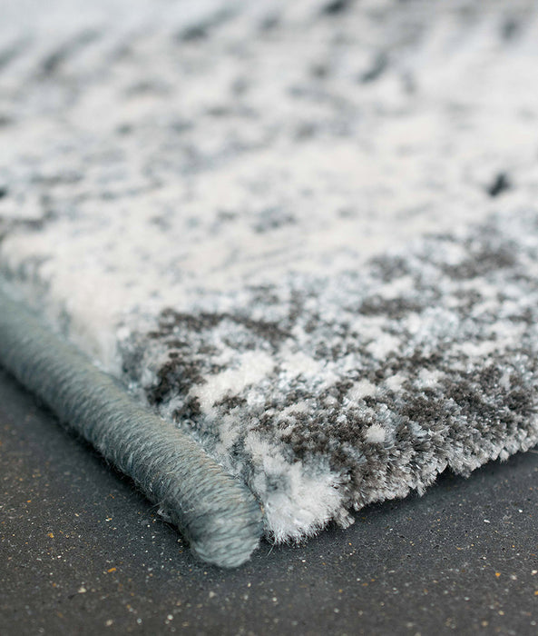 8'X10' High-Graded Polyester Contemporary Style Area Rug- Blue/Grey (Power-Loomed)