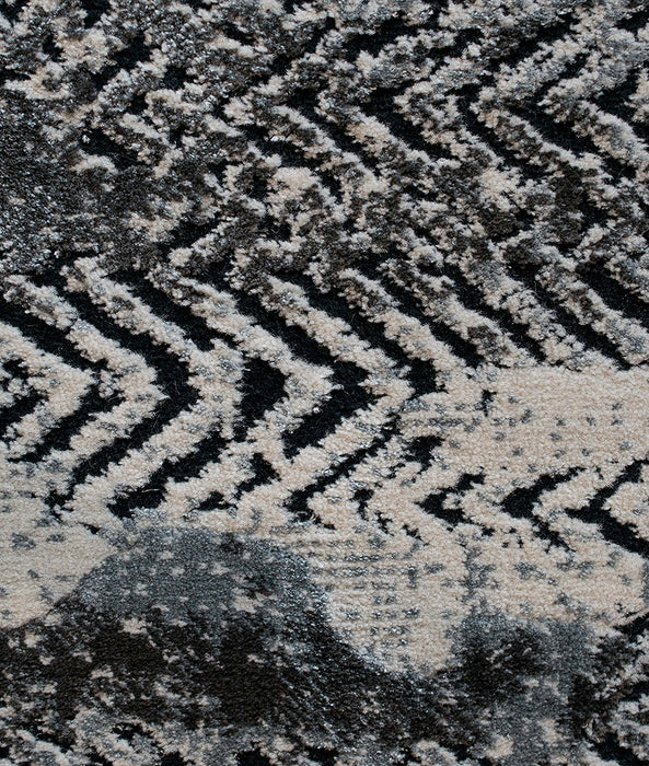 8'X10' High-Graded Polyester Contemporary Style Area Rug- Blue/Grey (Power-Loomed)