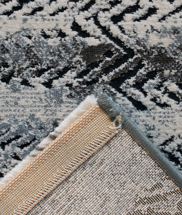 8'X10' High-Graded Polyester Contemporary Style Area Rug- Blue/Grey (Power-Loomed)