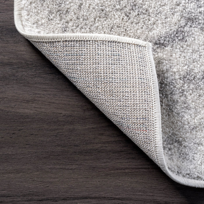 Modern Diamond Grid Area Rug – Ivory / Grey – 8' x 11'