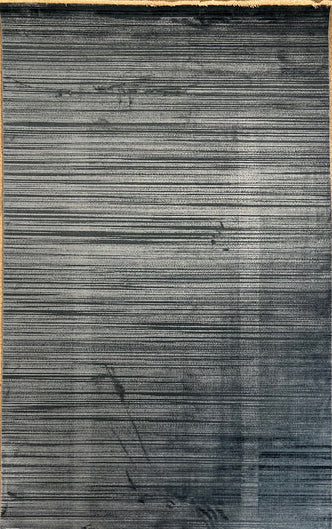 5'x8' Power-Loomed Modern Minimalist Style Grey/Black Area Rug – KB Rugs