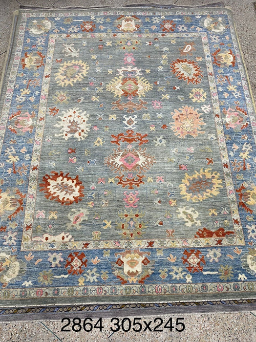8' x 10'1"'' Oushak Hand Knotted 100% Wool Area rug