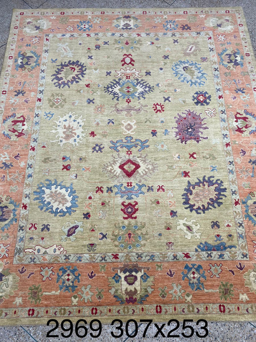 8'3" x 10' Oushak Hand Knotted 100% Wool Area rug