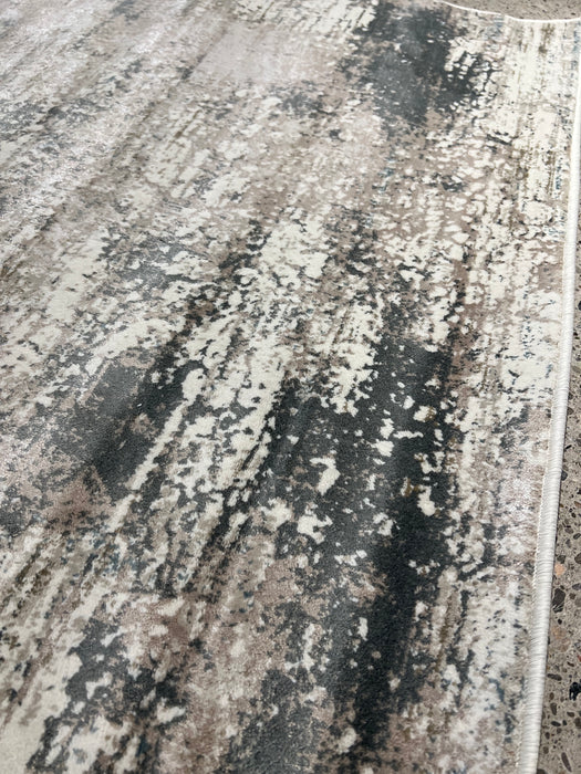 5'x8' Power-Loomed Modern Abstract Style Grey/Ivory Area Rug – KB Rugs