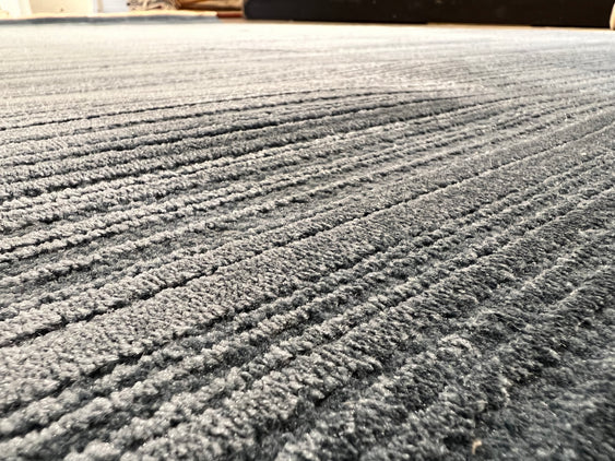 5'x8' Power-Loomed Modern Minimalist Style Grey/Black Area Rug – KB Rugs