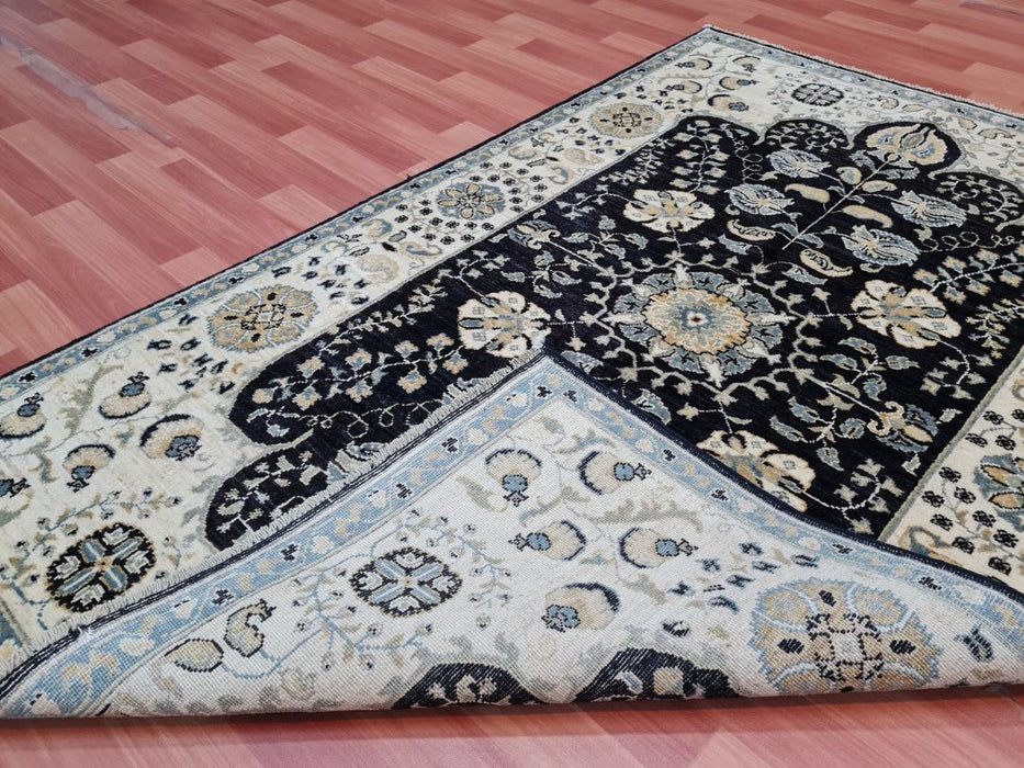 4'X6' Kashan Ziegler Hand Knotted 100% Wool Area rug