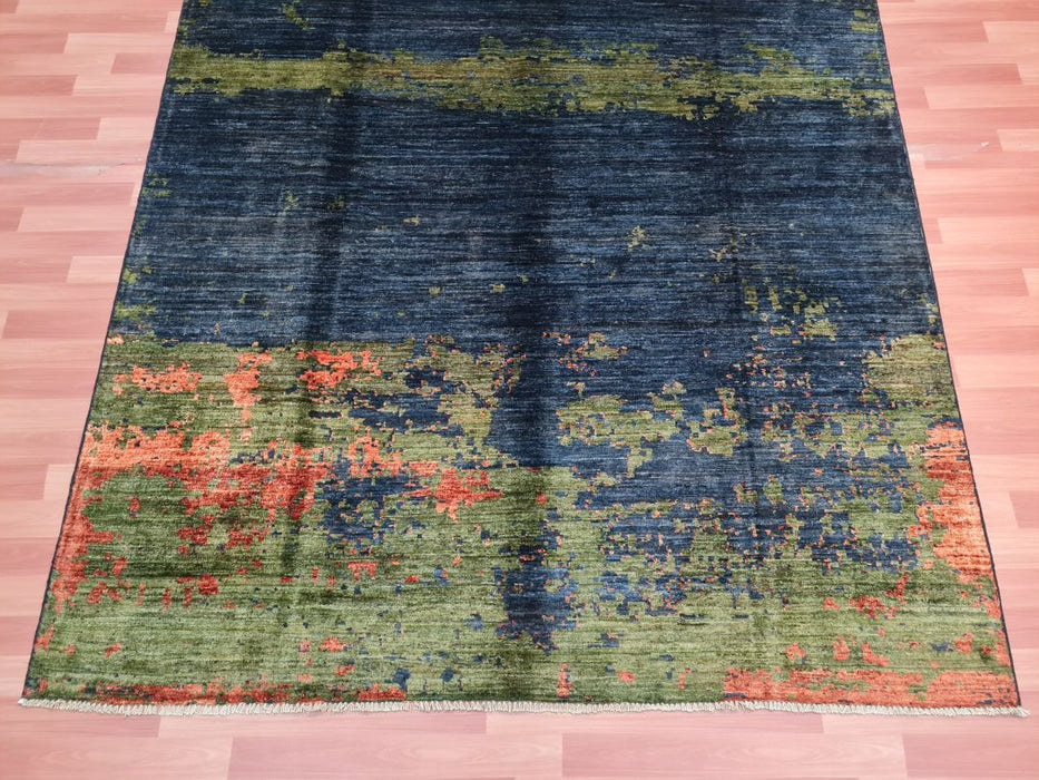 7'X10' Modern Hand Knotted 100% Wool Area rug