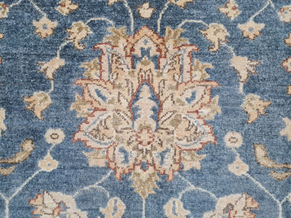 7'x10' Hand-Knotted Chobi Blue/Beige Area Rug – KB Rugs