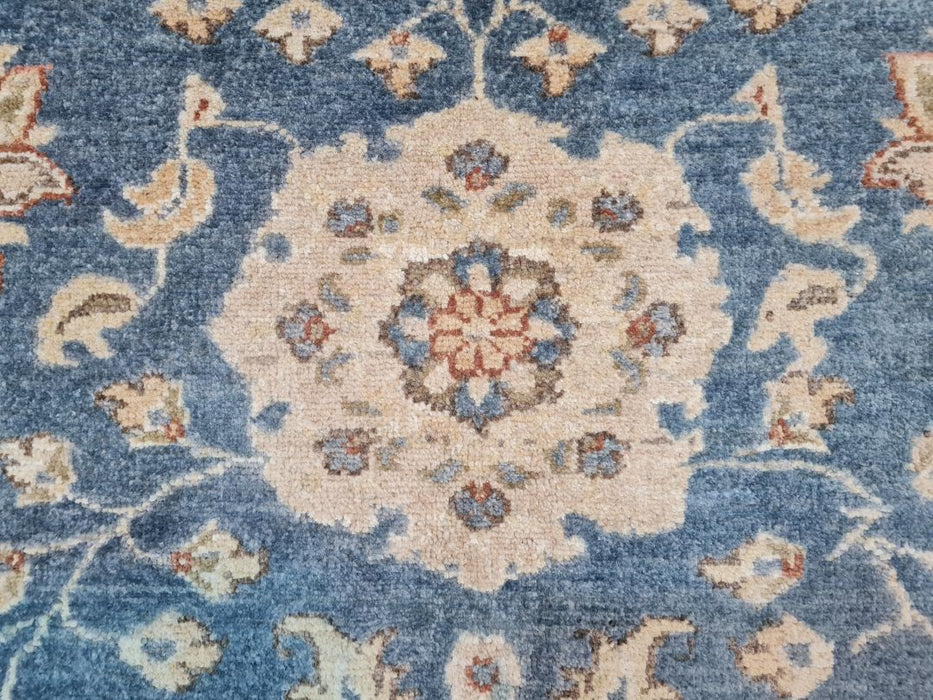 7'x10' Hand-Knotted Chobi Blue/Beige Area Rug – KB Rugs