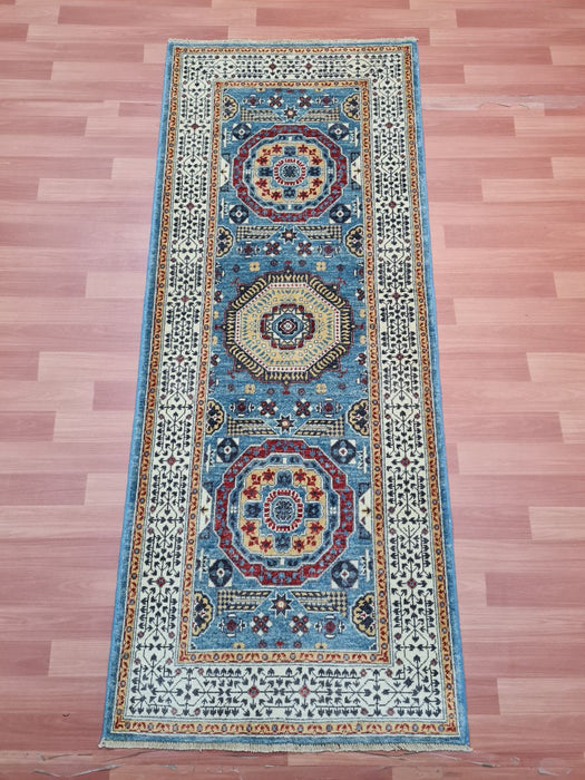 3'0X7'0 Mamluk Ziegler Runner Hand Knotted 100% Wool Area rug