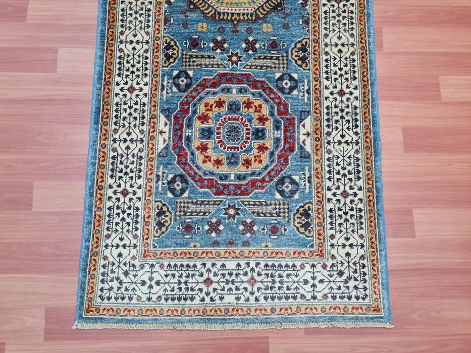 3'0X7'0 Mamluk Ziegler Runner Hand Knotted 100% Wool Area rug