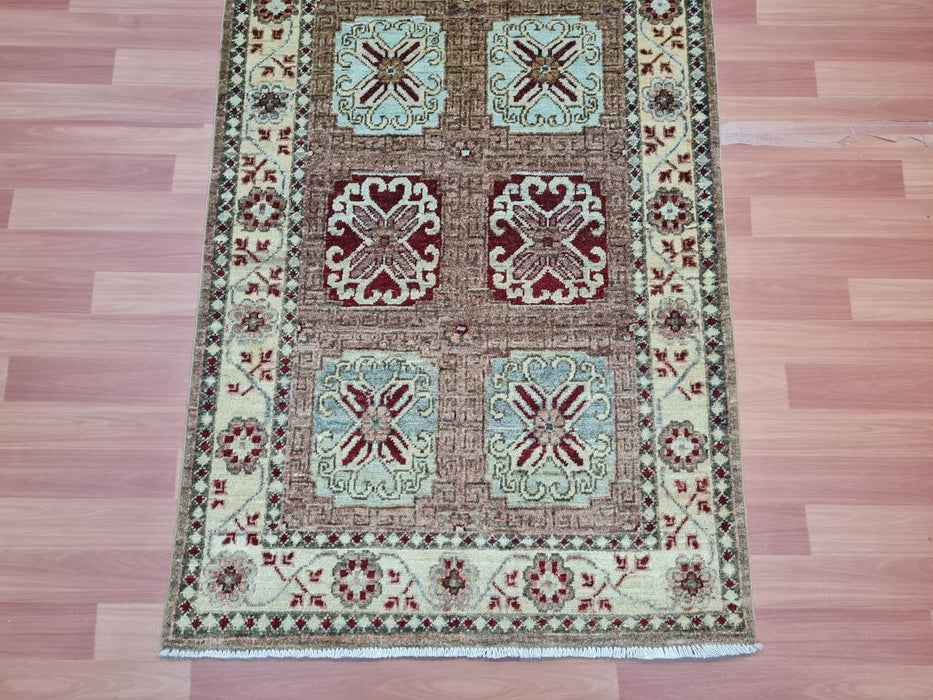 3'0X10'0 Tribal Ziegler Runner Hand Knotted 100% Wool Area rug