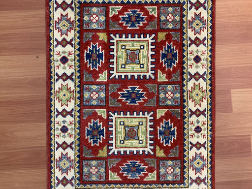 2'x3' Hand-Knotted Chobi Red/Multi Area Rug – KB Rugs