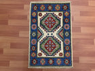 2'X3' Hand-Knotted Chobi Wool Area Rug - Blue/Multi