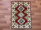 2'X3' Hand-Knotted Chobi Wool Area Rug - Red/Multi