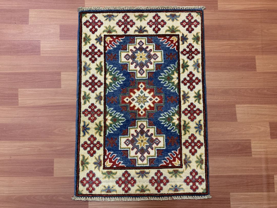 2'x3' Hand-Knotted Chobi Blue/Multi Area Rug – KB Rugs