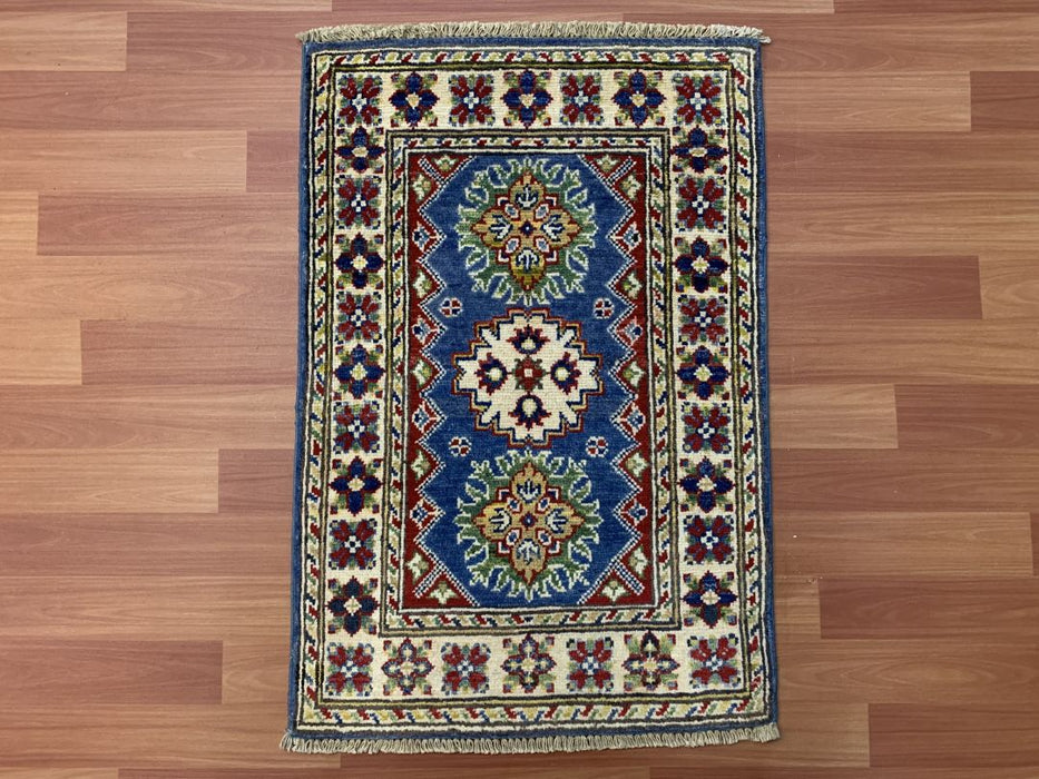 2'x3' Hand-Knotted Chobi Blue/Multi Area Rug – KB Rugs