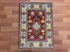 2'X3' Hand-Knotted Chobi Wool Area Rug - Red/Multi