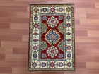 2'X3' Hand-Knotted Chobi Wool Area Rug - Red/Multi