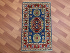 2'X3' Hand-Knotted Chobi Wool Area Rug - Red/Multi
