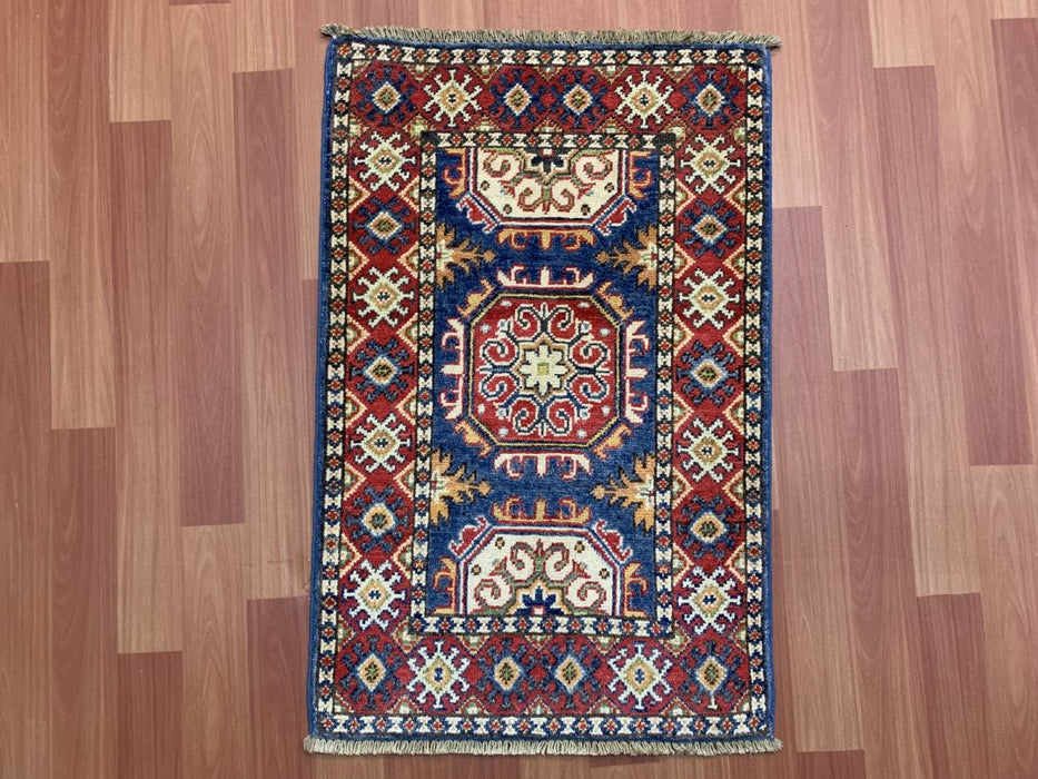 2'x3' Hand-Knotted Chobi Red/Multi Area Rug – KB Rugs