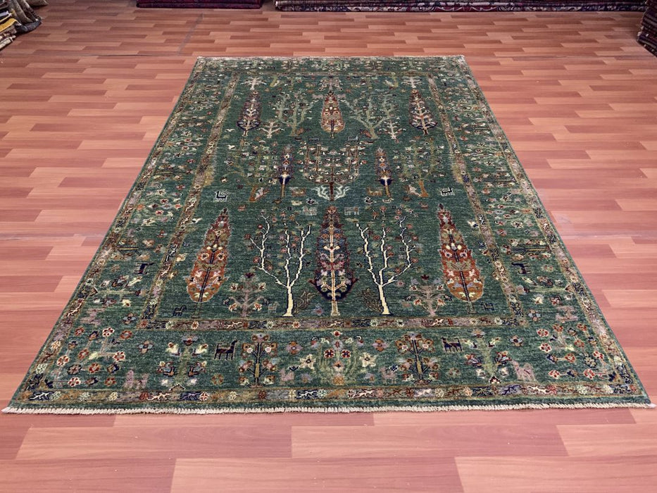 6' x 8' Tribal Ziegler Hand Knotted 100% Wool Area rug