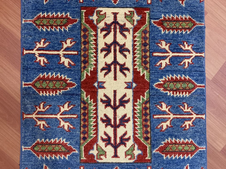 2'x3' Hand-Knotted Chobi Blue/Multi Area Rug – KB Rugs