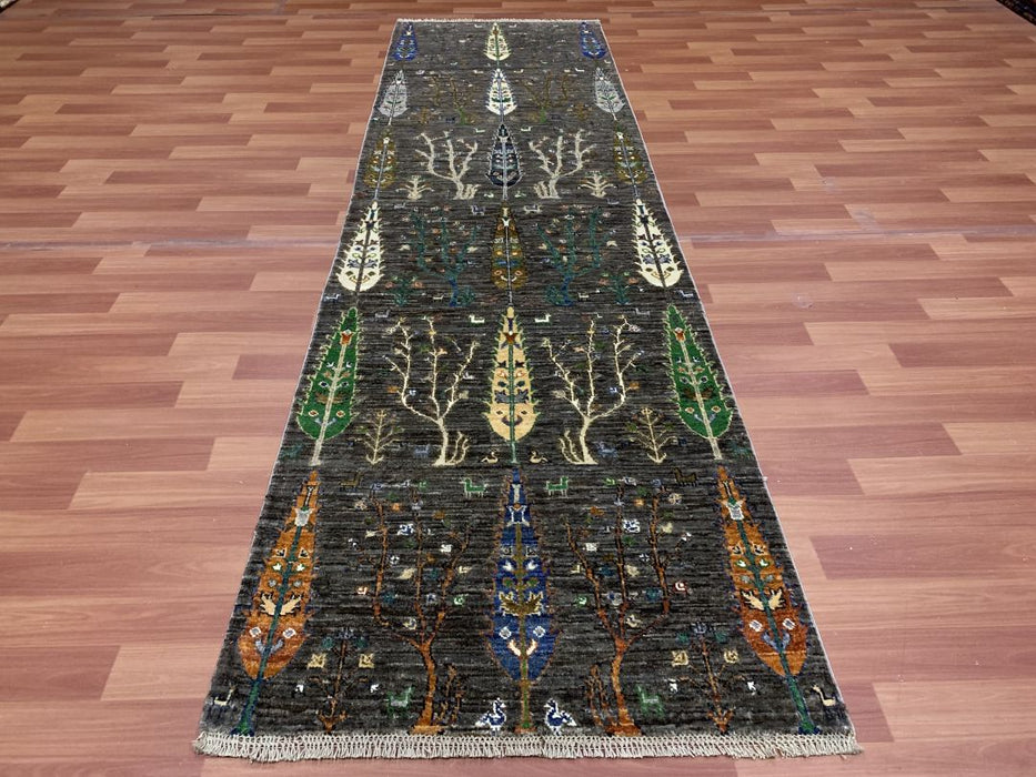 3'X10' Tribal Ziegler Hand Knotted Runner 100% Wool Area rug