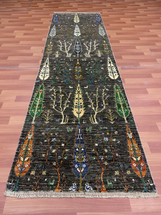 3'X10' Tribal Ziegler Hand Knotted Runner 100% Wool Area rug