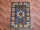 2'X3' Hand-Knotted Chobi Wool Area Rug - Blue/Multi