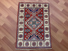 2'X3' Hand-Knotted Chobi Wool Area Rug - Red/Multi