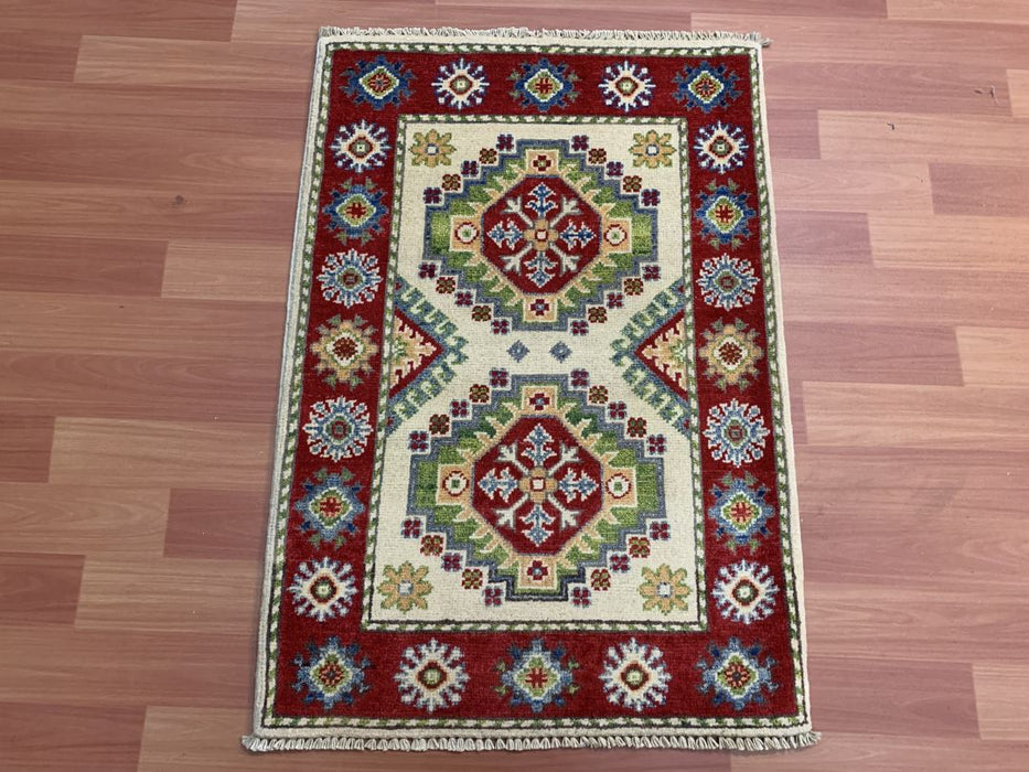 2'x3' Hand-Knotted Chobi Red/Multi Area Rug – KB Rugs