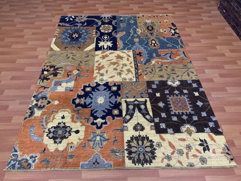 7' x 9' Tribal Ziegler Hand Knotted 100% Wool Area rug