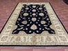 6'x9' Hand-Knotted Chobi Black/Beige Area Rug – KB Rugs