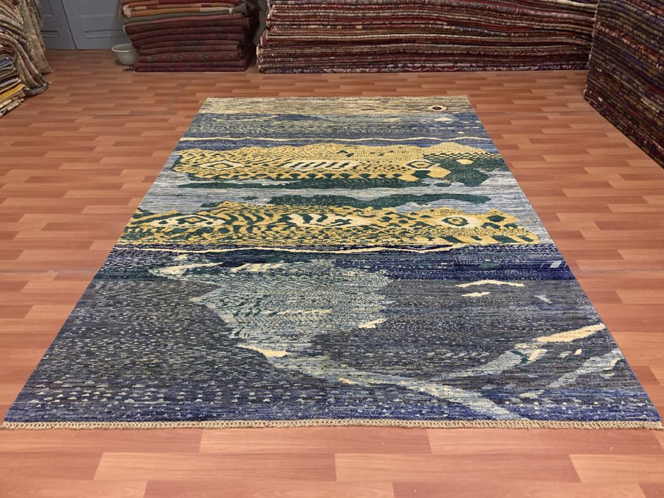 7' x 10' Modern Ziegler Hand Knotted 100% Wool Area rug