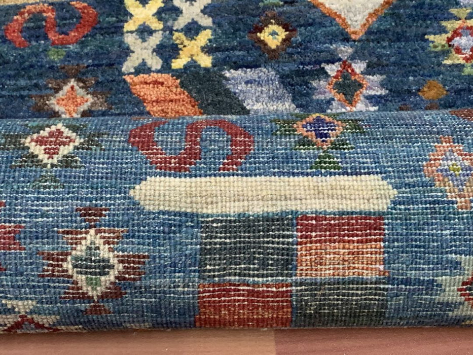 7'x10' Hand-Knotted Modern Chobi Blue/Multi Area Rug – KB Rugs