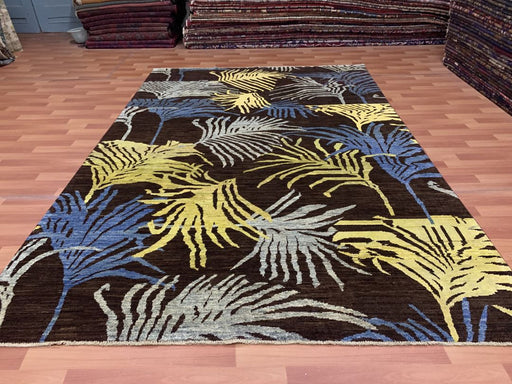 7'x10' Hand-Knotted Modern Chobi Brown/Multi Area Rug – KB Rugs