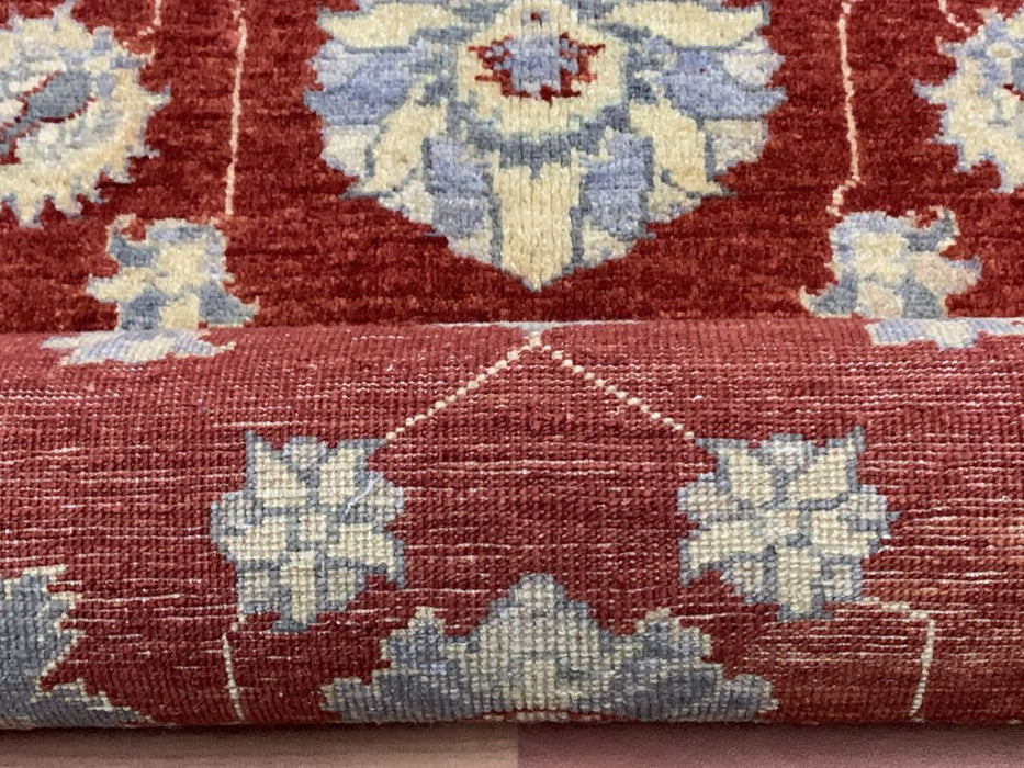 7'x10' Hand-Knotted Chobi Ivory/Red Area Rug – KB Rugs