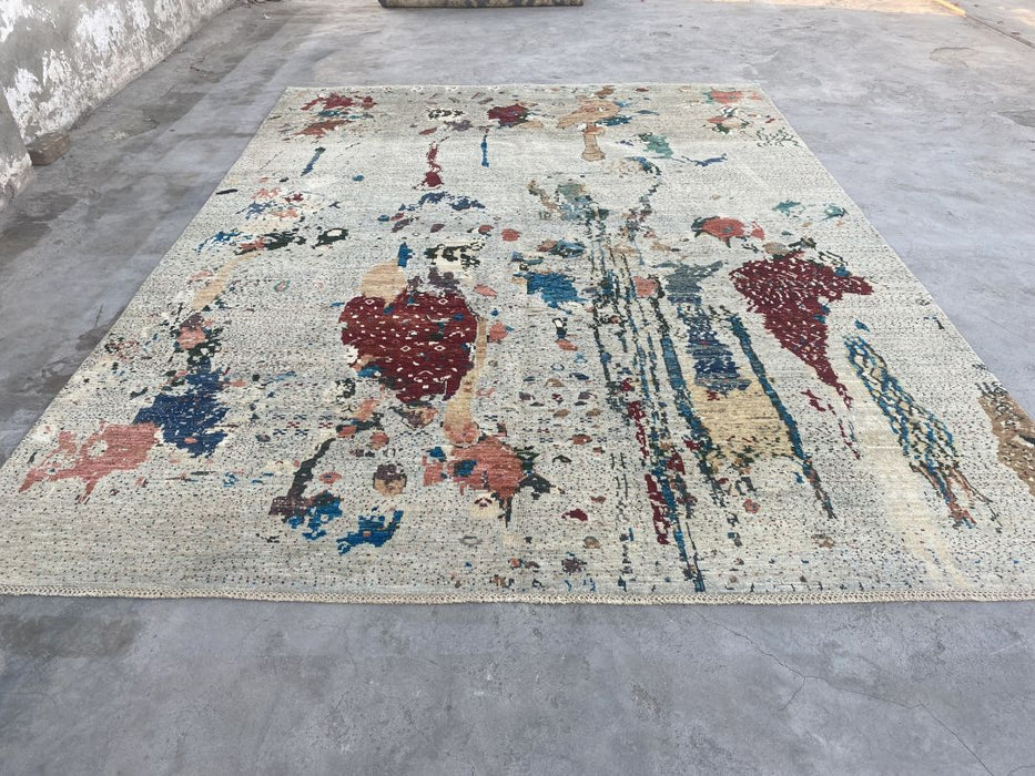 9' x 12' Modern Ziegler Hand Knotted 100% Wool Area rug